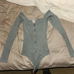 Fashion Nova Green Off-Shoulder Bodysuit